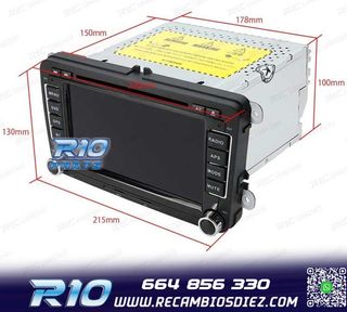 RADIO GPS ANDROID 13 PARA VOLKSWAGEN VW SEAT SKODA TOURAN 7"