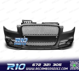 PARAGOLPES DELANTERO AUDI A4 04-07 LOOK RS4 NEGRO PDC