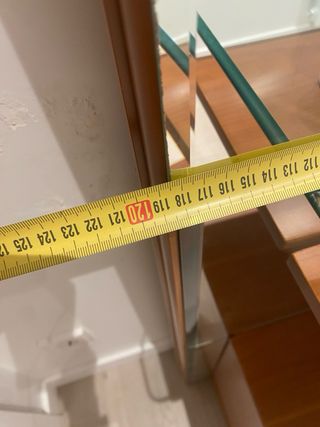 Mueble recibidor madera y cristal