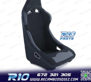 ASIENTO BAQUET UNIVERSAL ALCANTARA NEGRO LOOK POLE POSITION