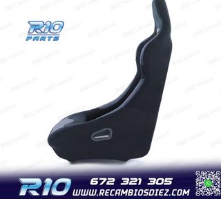 ASIENTO BAQUET UNIVERSAL ALCANTARA NEGRO LOOK POLE POSITION