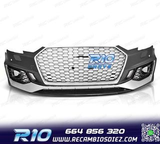 PARAGOLPES DELANTERO AUDI A4 B9 15-19 LOOK RS4 PLATA NEGRO P
