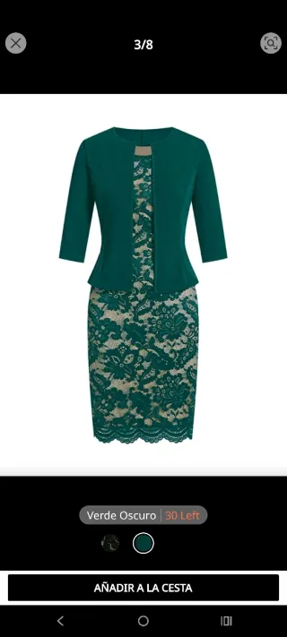 Vestido verde talla M sin estrenar