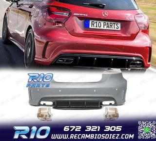 PARAGOLPES TRASERO MERCEDES CLASE A W176 A45 12-18 LOOK AMG