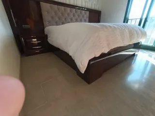 Dormitorio completo madera y tela