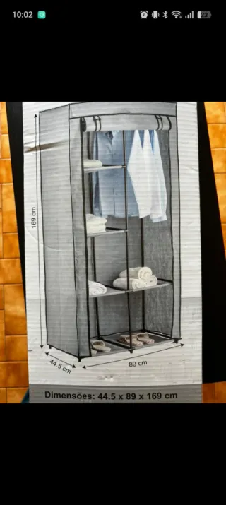 Armario Plegable Desmontable Gris