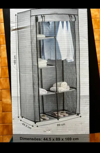 Armario Plegable Desmontable Gris