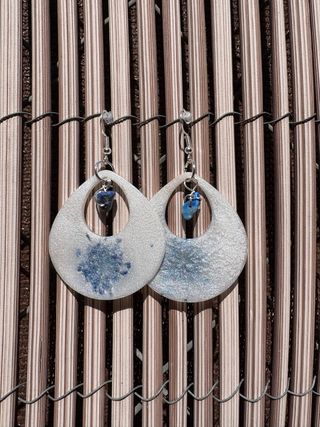 Pendientes flor morada y amatista