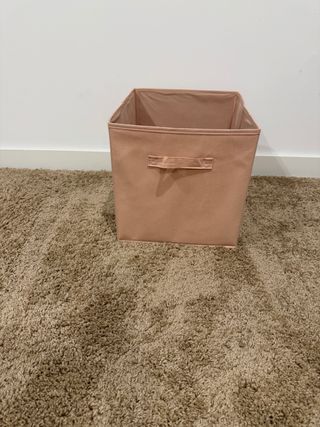 CUATRO Cubos de organizador de tela rosa