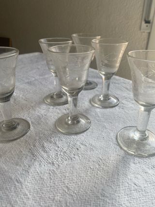 Calice da liquore inciso - Set di 6 unità
