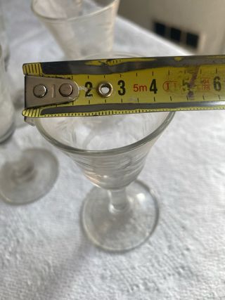 Calice da liquore inciso - Set di 6 unità