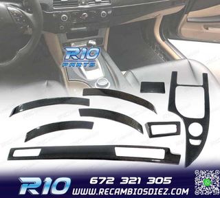 KIT EMBELLECEDORES INTERIOR BMW E60 03-10 CARBONO