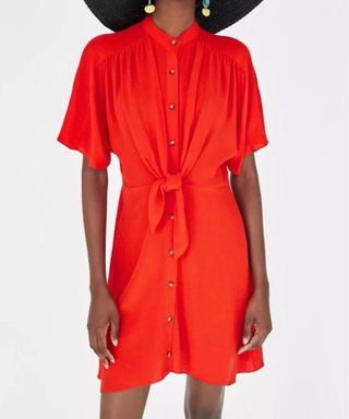 Vestido Zara Rojo Talla S