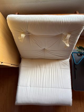 Sofá cama beige y marrón