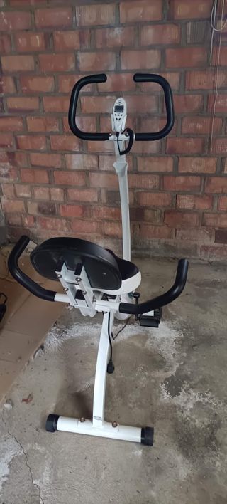 Bicicleta Estática Asistida Blanca