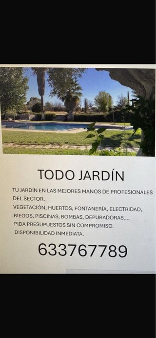 Trabajos de jardinería y piscinas