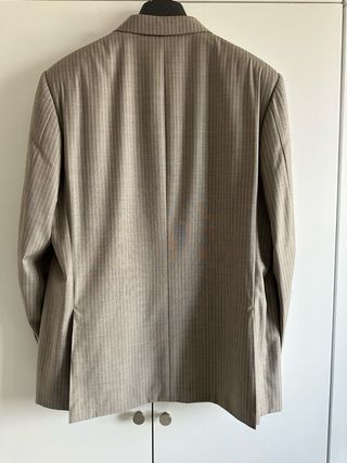 Completo Canali Uomo Beige/Grigio Righe