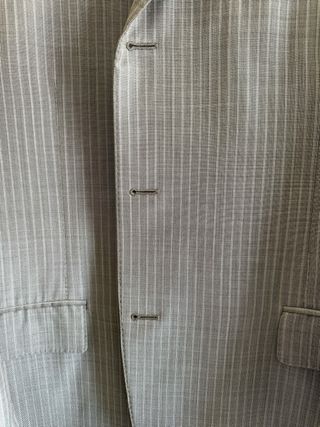 Completo Canali Uomo Beige/Grigio Righe