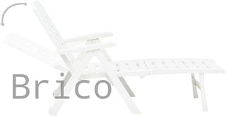 Tumbona Plegable Smeraldo con Ruedas Blanca