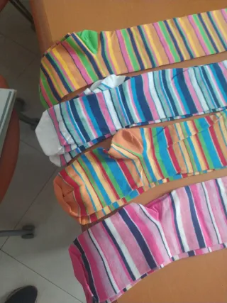 Set 4 paia calze collant caldo cotone 6-9 anni