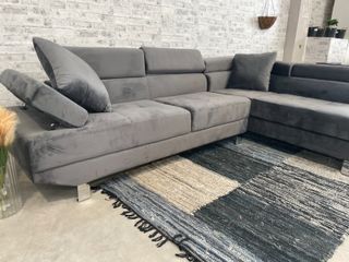 Sofá rinconera gris 262x190cm