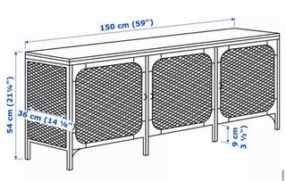 Mueble TV Industrial IKEA FJÄLLBO Metal/Madera