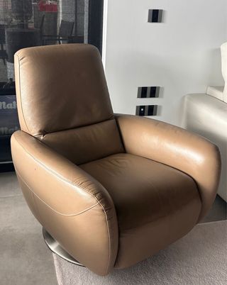 Sillón Natuzzi Beige Cuero