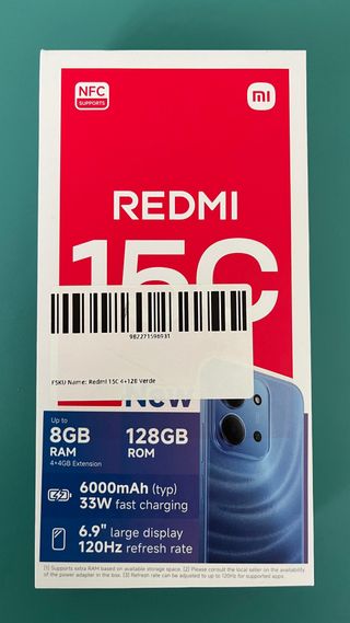 Xiaomi Redmi 15C 4GB Ram 128GB Verde (Precintado)