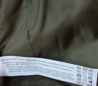 Mono Zara Verde Oliva Liocel Fluido Excelente XS