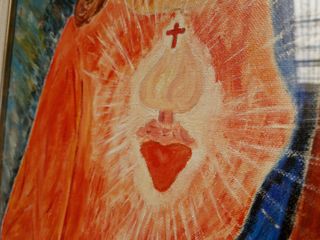 Quadro Roberto Lombardi Sacro Cuore anni '80