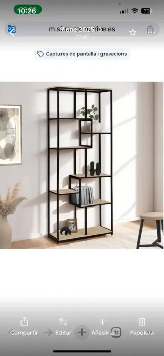 Estantería Metálica y Madera