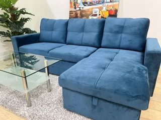 Sofá Cama Azul con Arcón
