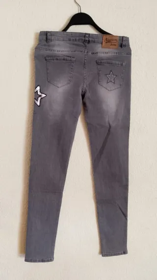 Vaqueros grises con estrellas T.12/14
