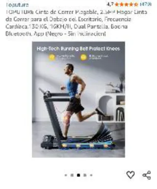 TOPUTURE Cinta Correr Plegable 2.5HP