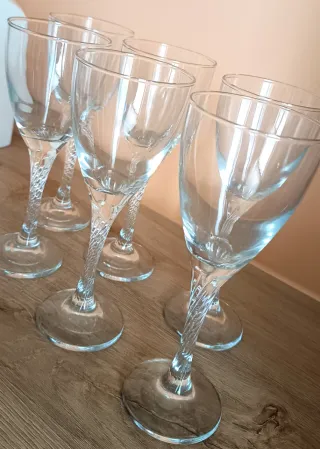 Set 6 Calici Vino Vetro Nuovi