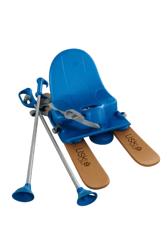 Trineo para bebé con esquís y bastones