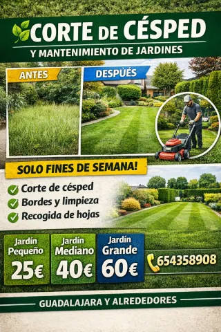 Servicio de corte de césped y jardinería