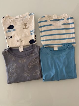 Pack 4Camisetas H&M Manga Corta