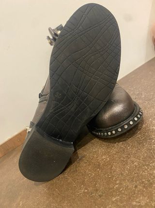 Stivaletti Biker Bronzo Metallizzato Borchie