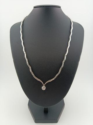 Gargantilla Oro Blanco y Diamante