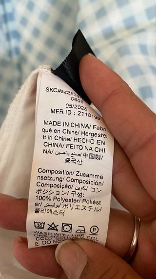 Vestido con estampado a cuadros azul T42