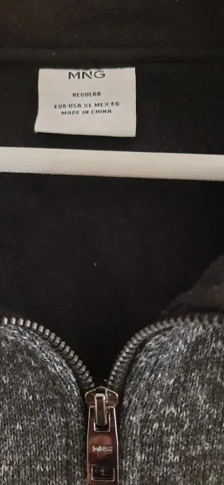 Chaqueta polar hombre Mango gris XL