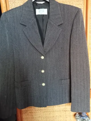 Blazer donna 85% Lana grigio