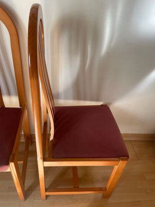 Conjunto 4 Sillas Comedor Madera Tapizadas