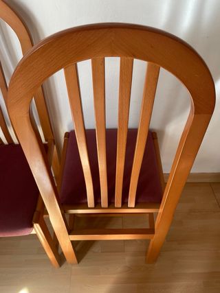 Conjunto 4 Sillas Comedor Madera Tapizadas
