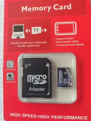 Tarjeta Micro SD Lenovo 2TB V30 con Adaptador