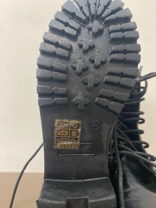 Stivaletti Neri Borchie Suola Chunky