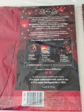 Lote 2 Farolillos Volantes Corazón SkyLantern