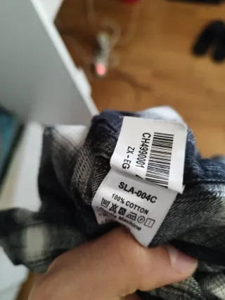 Camisa Lacoste cuadros blanco y negro