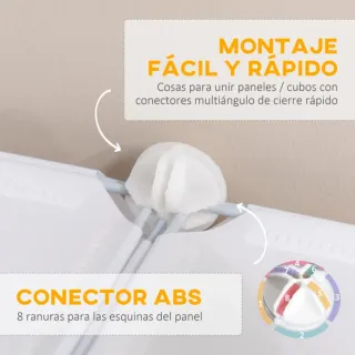 Armario Modular Plástico 6 Cubos Blanco